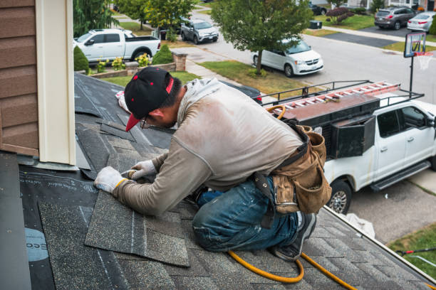 Professional Roofing technician working in Dale, NY
